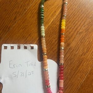 Stella and Dot Rainbow Beaded Necklace-never worn!